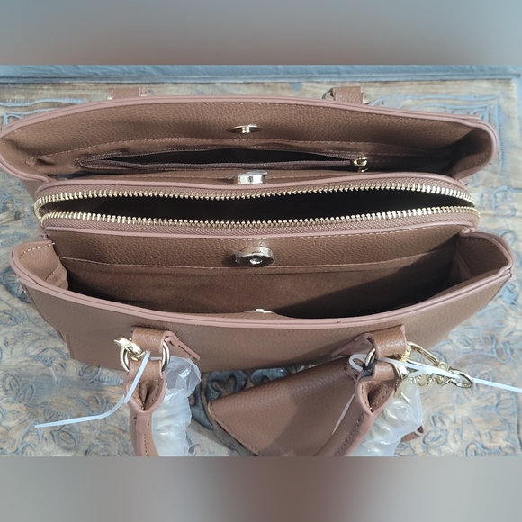 ⚡️Sale Steve Madden Gorgeous Brown Crossbody Satchel with Wallet Keychain - Picture 5 of 13